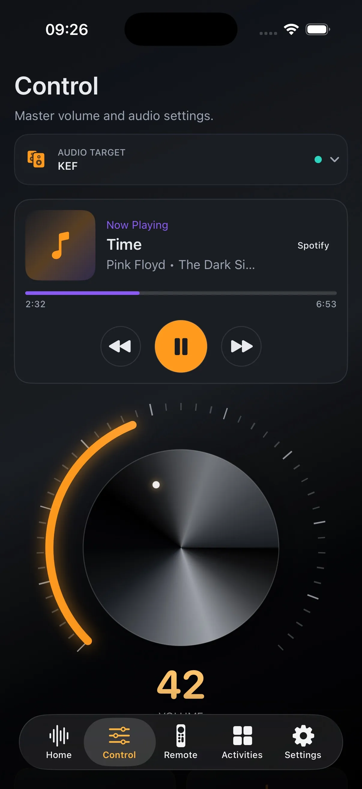 Tactra tactile volume control on iPhone