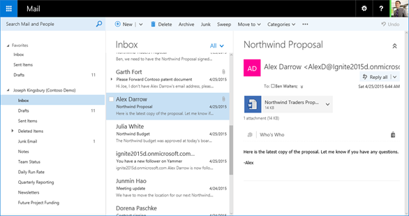 exchange server for outlook email