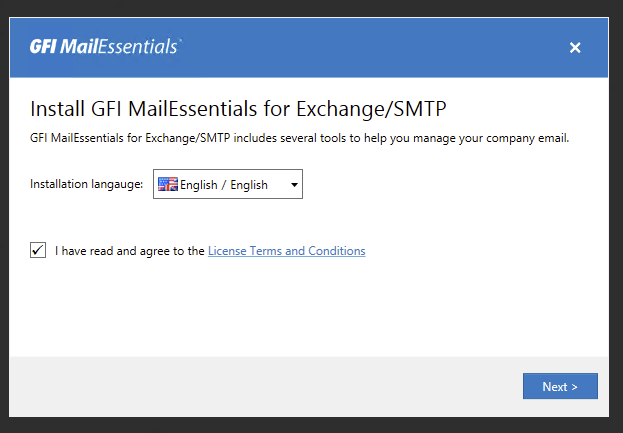 gfi mailessentials configuration web interface