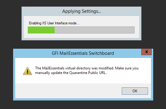 gfi mailessentials update installation failed