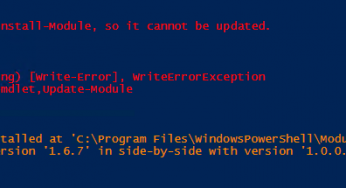 Update-Module : Module ‘PowershellGet’ was not installed by using Install-Module, so it cannot be updated.