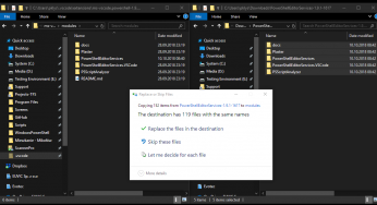 Windows 10 – No prompt to overwrite when pasting from .zip file