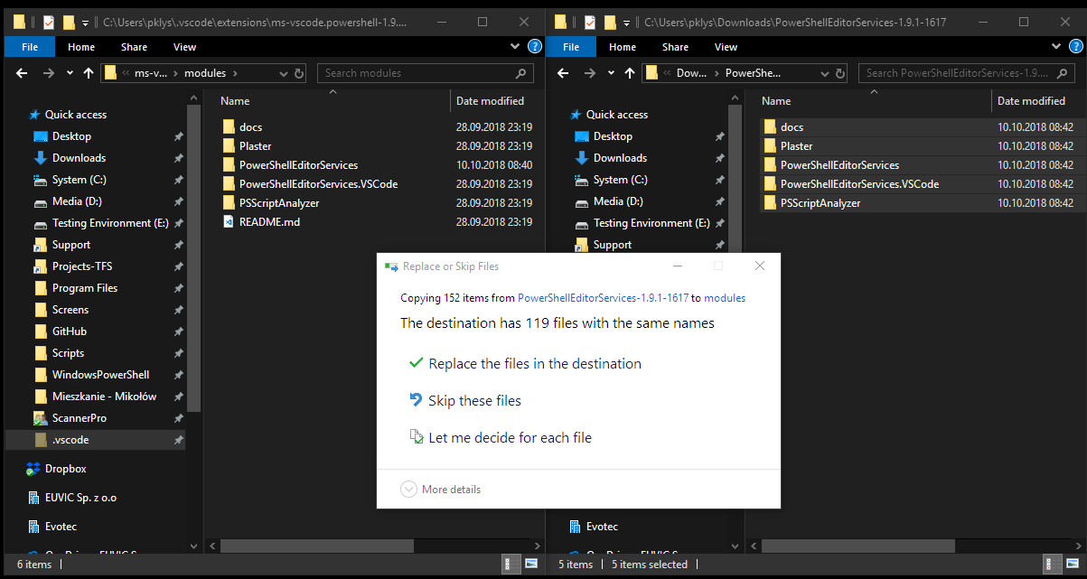 Windows 10 Copying from ZIP