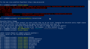 Install-module : The ‘install-module’ command was found in the module ‘PowerShellGet’, but the module could not be loaded.